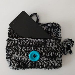 Serenity and Luxe Black & Gray Crochet Phone Case - BRAND NEW